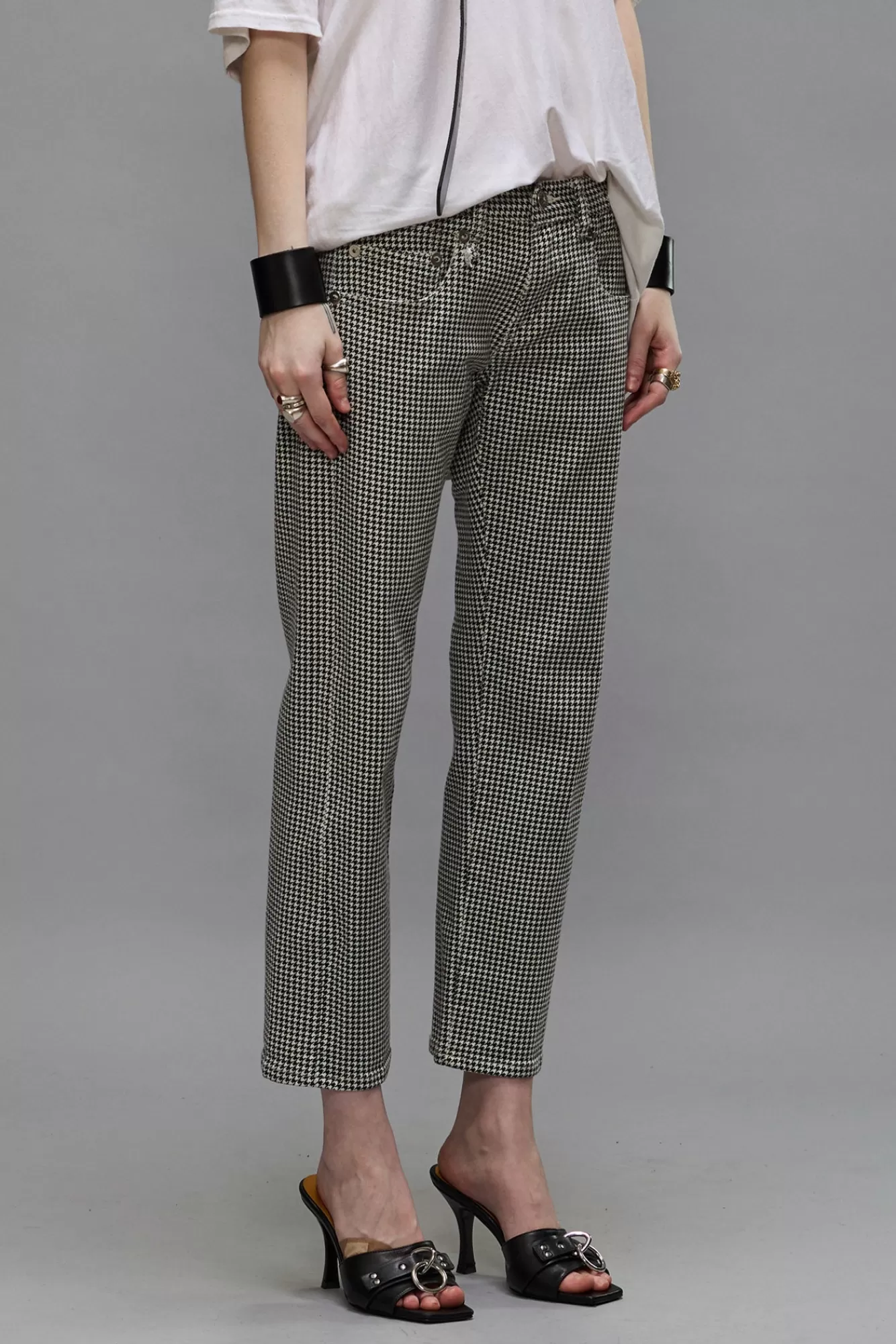 Boy Straight<R13 BOY STRAIGHT - PRINTED HOUNDSTOOTH