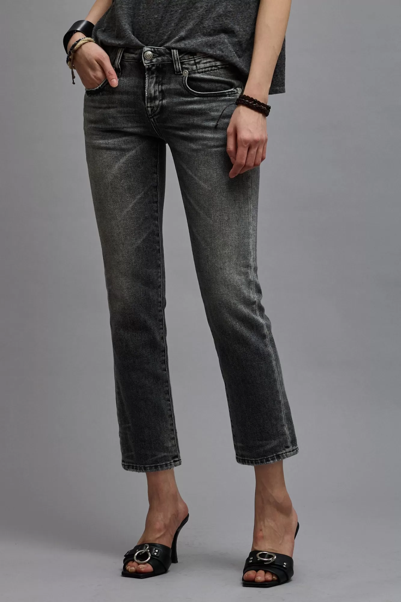Boy Straight<R13 BOY STRAIGHT - VINTAGE GREY