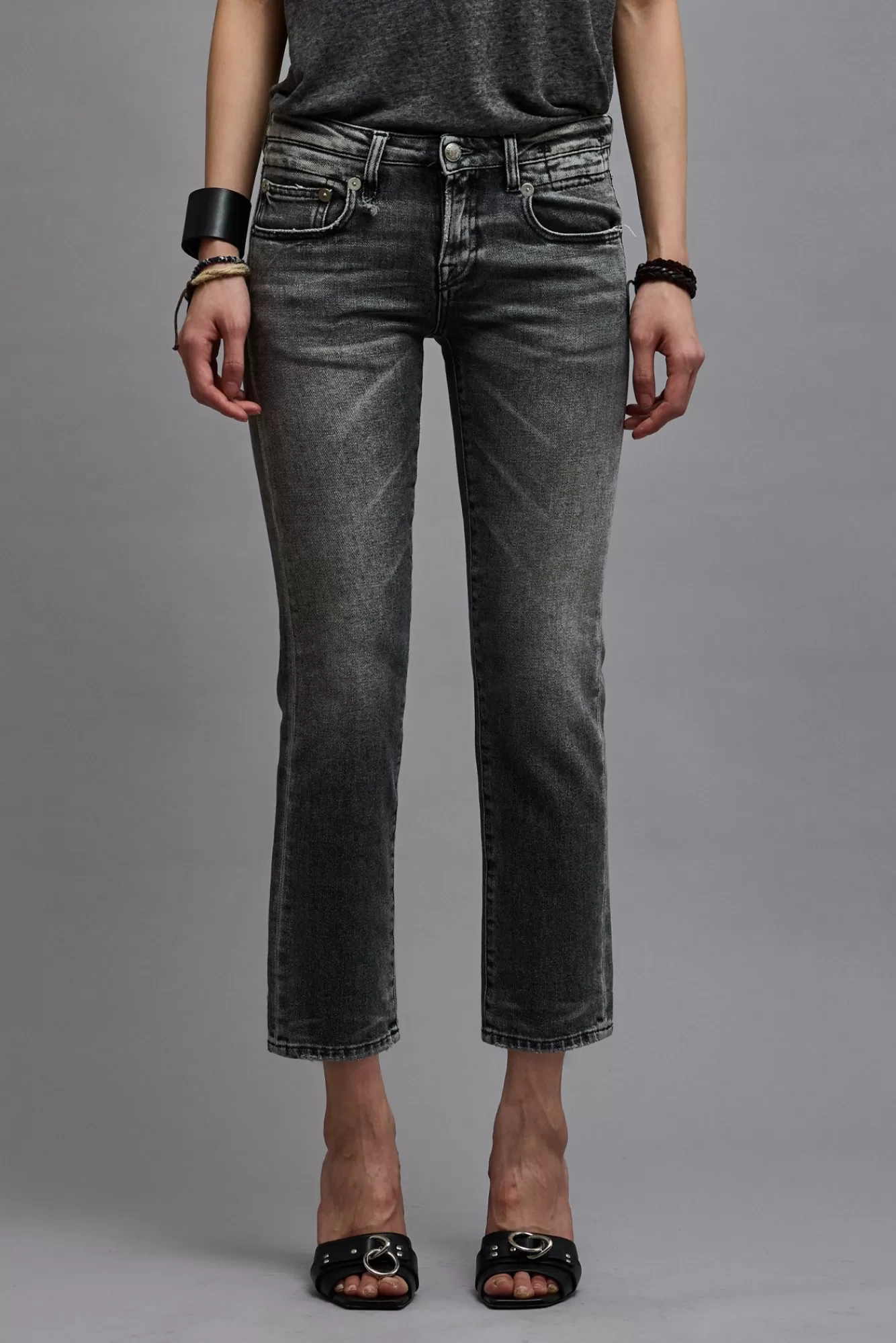 Boy Straight<R13 BOY STRAIGHT - VINTAGE GREY