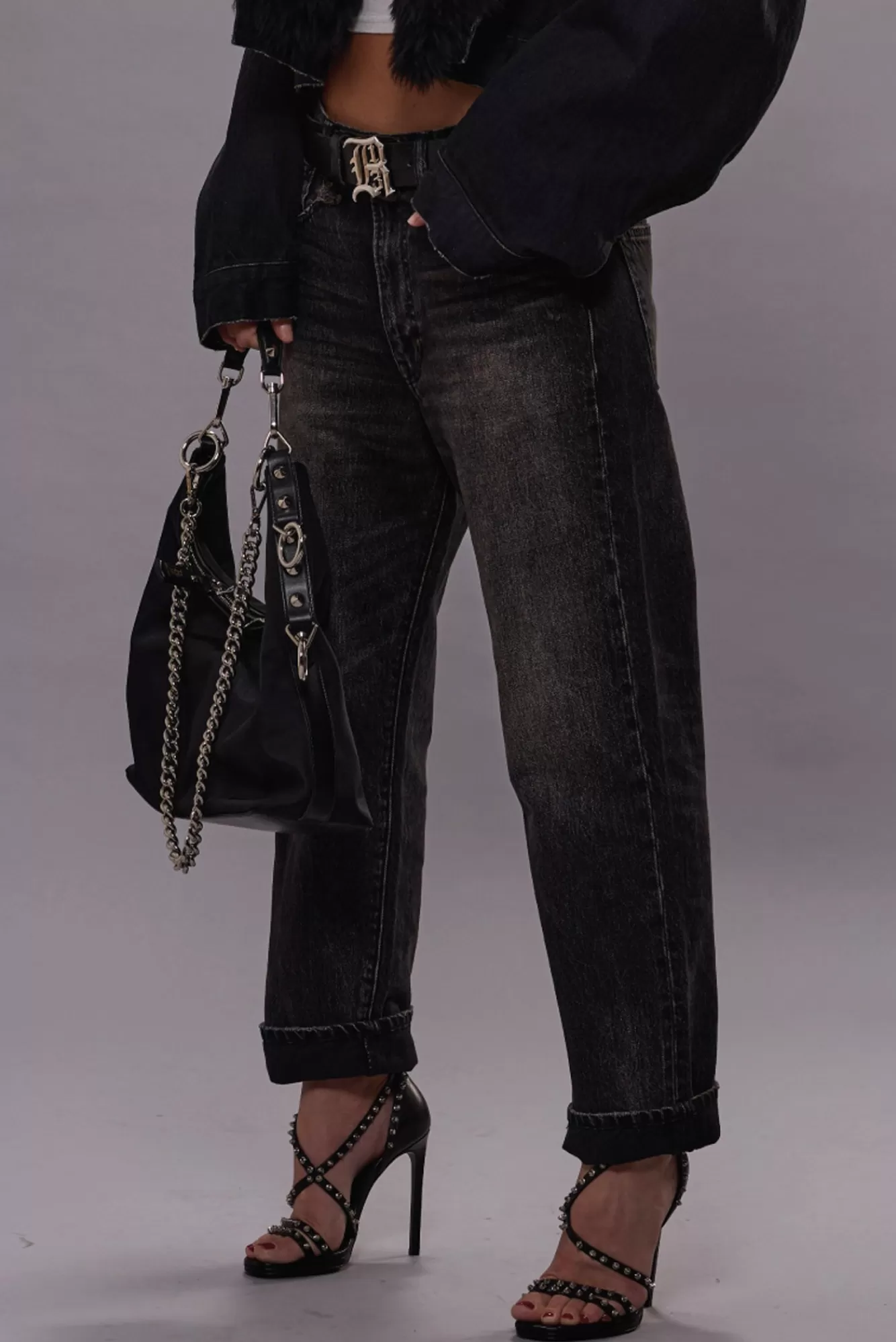 Boyfriend<R13 BOYFRIEND JEAN - ARVIN BLACK