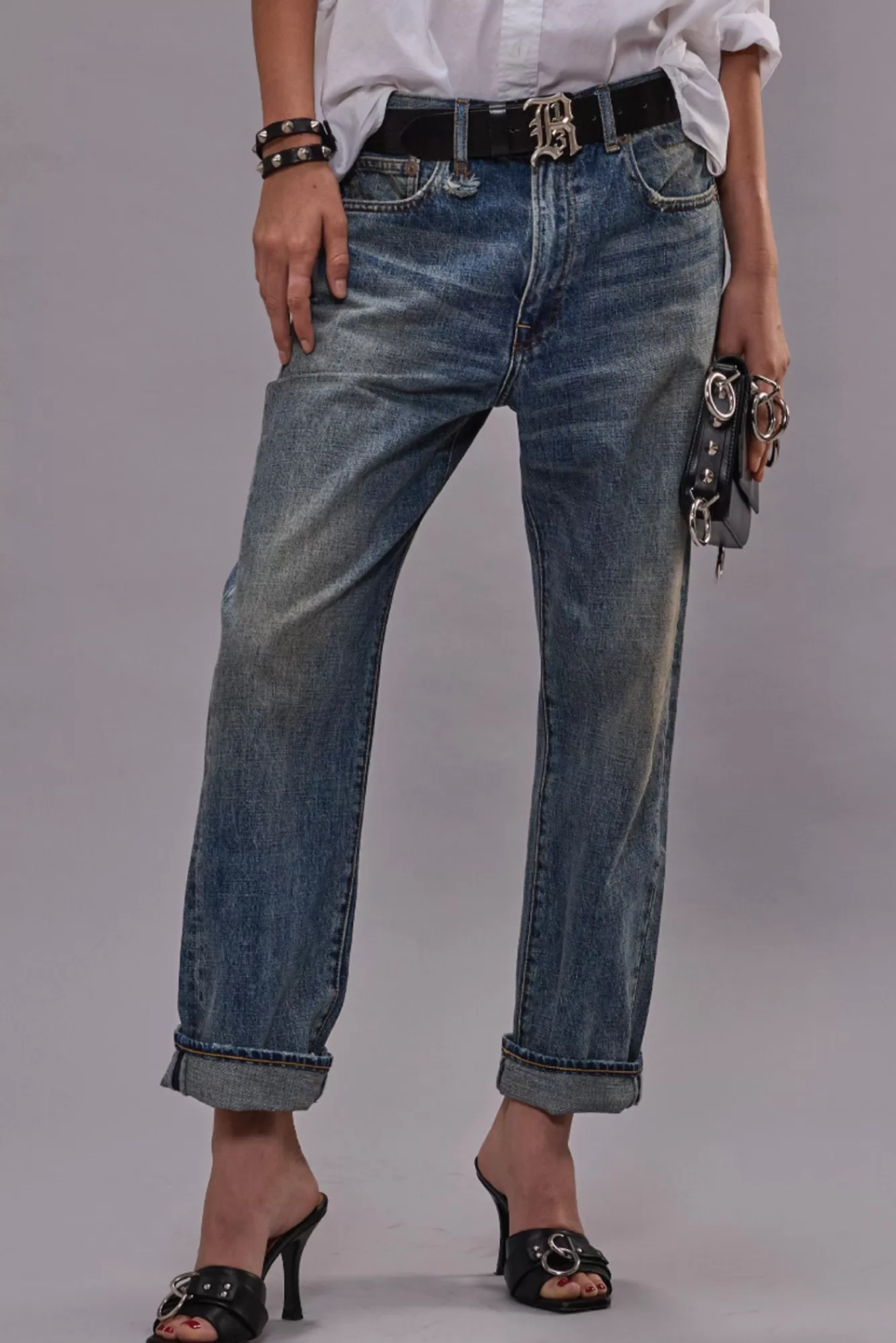 Boyfriend<R13 BOYFRIEND JEAN - BARTER INDIGO