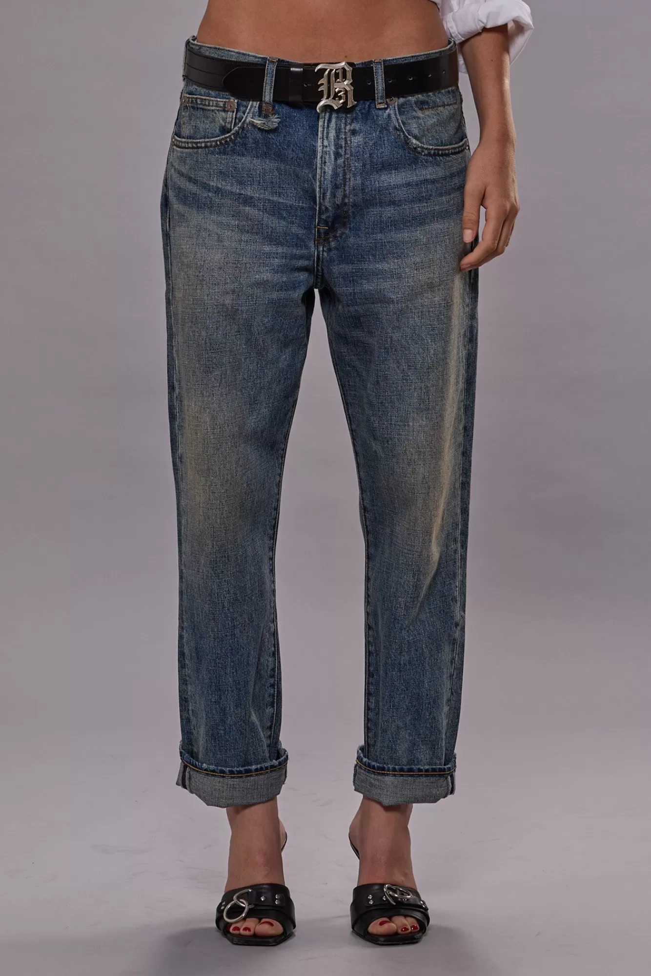 Boyfriend<R13 BOYFRIEND JEAN - BARTER INDIGO