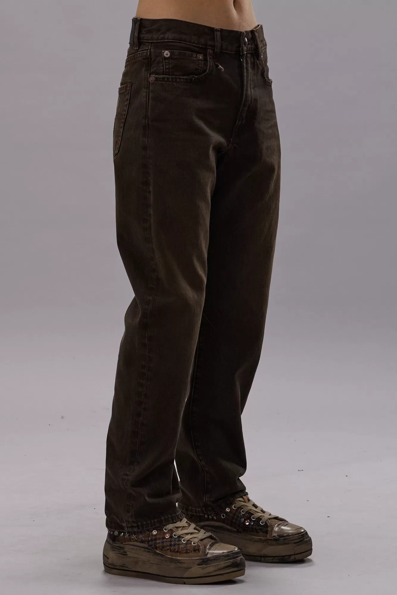 Boyfriend<R13 BOYFRIEND JEAN - VINTAGE CHOCOLATE BROWN