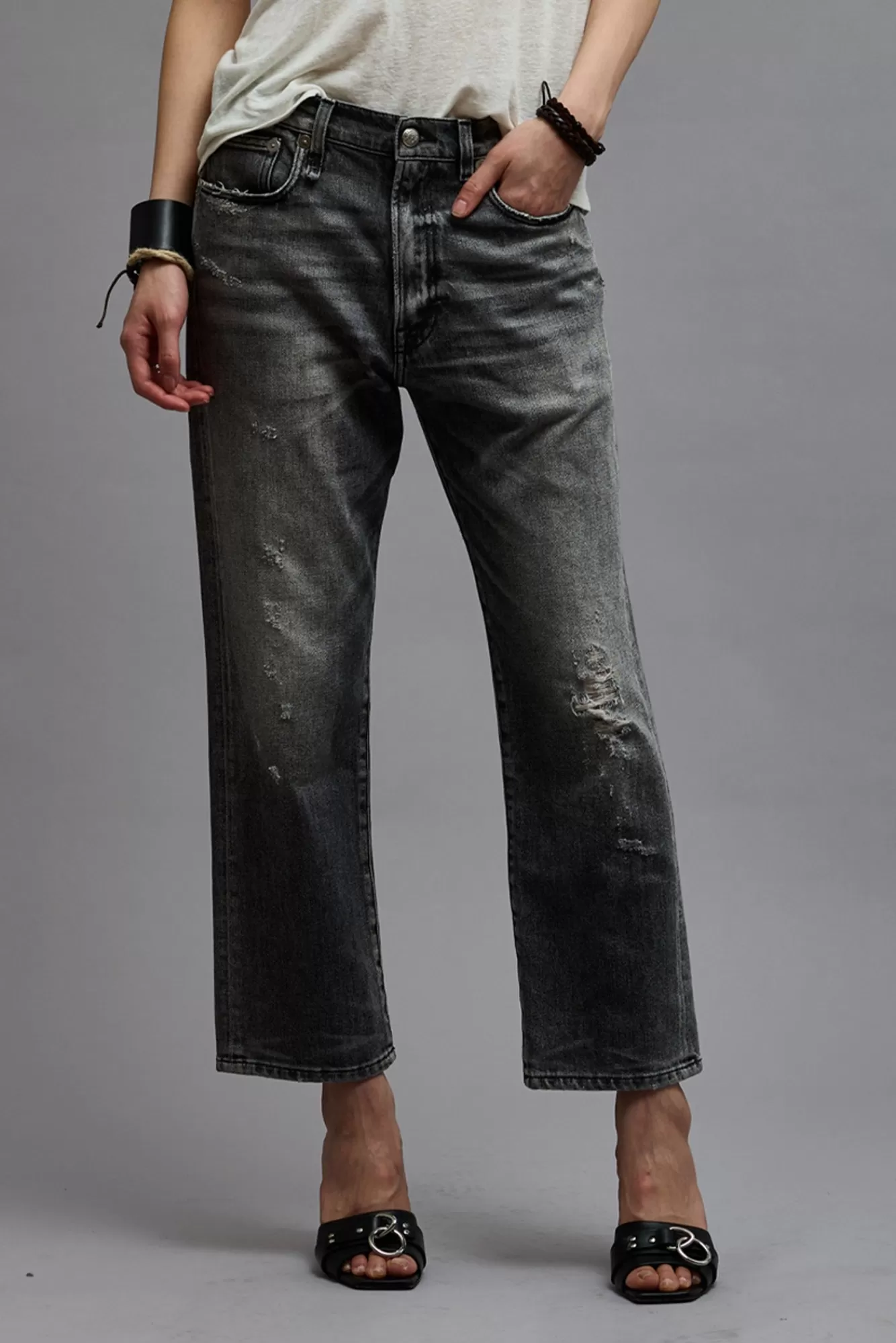 Boyfriend<R13 BOYFRIEND JEAN - VINTAGE GREY