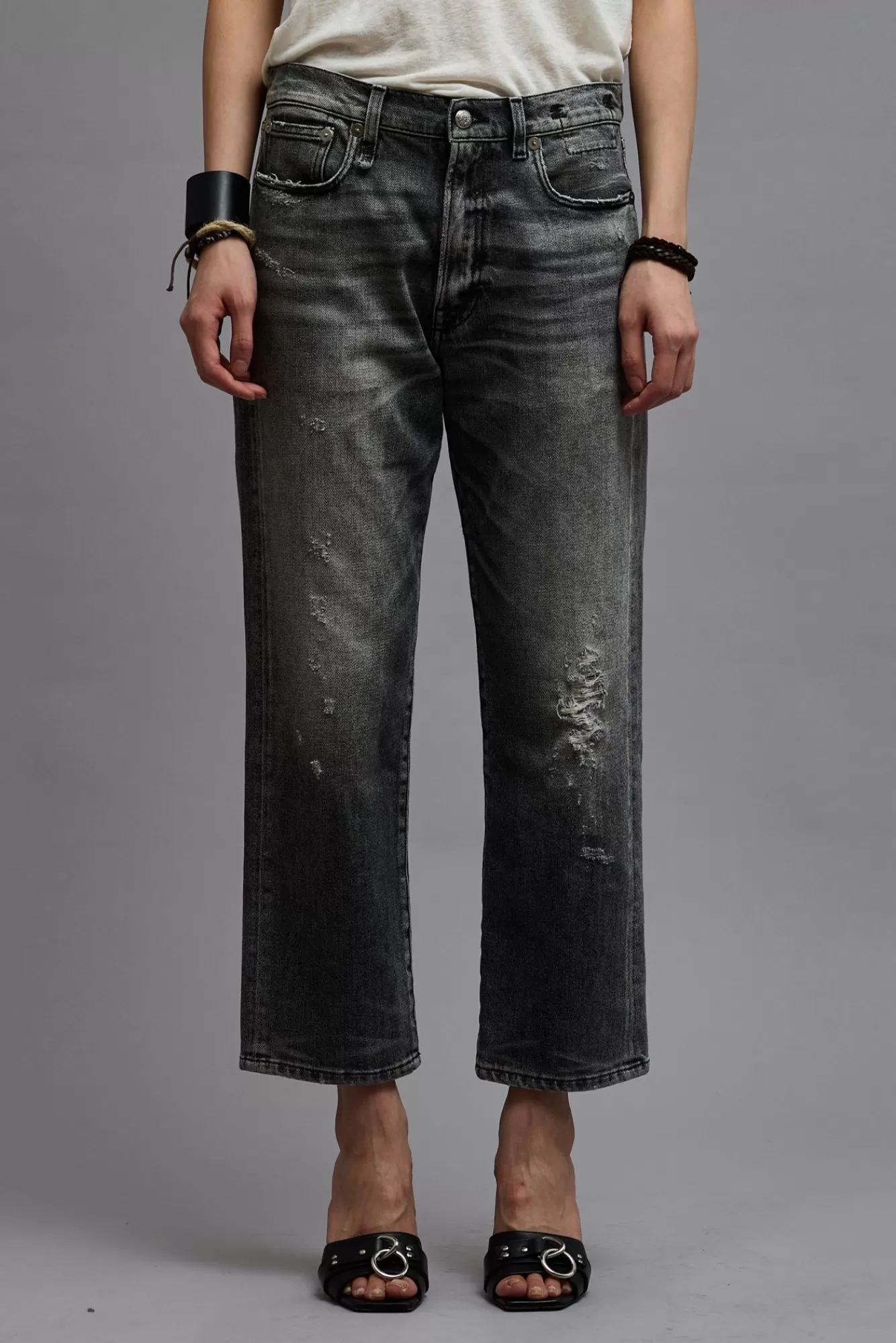Boyfriend<R13 BOYFRIEND JEAN - VINTAGE GREY
