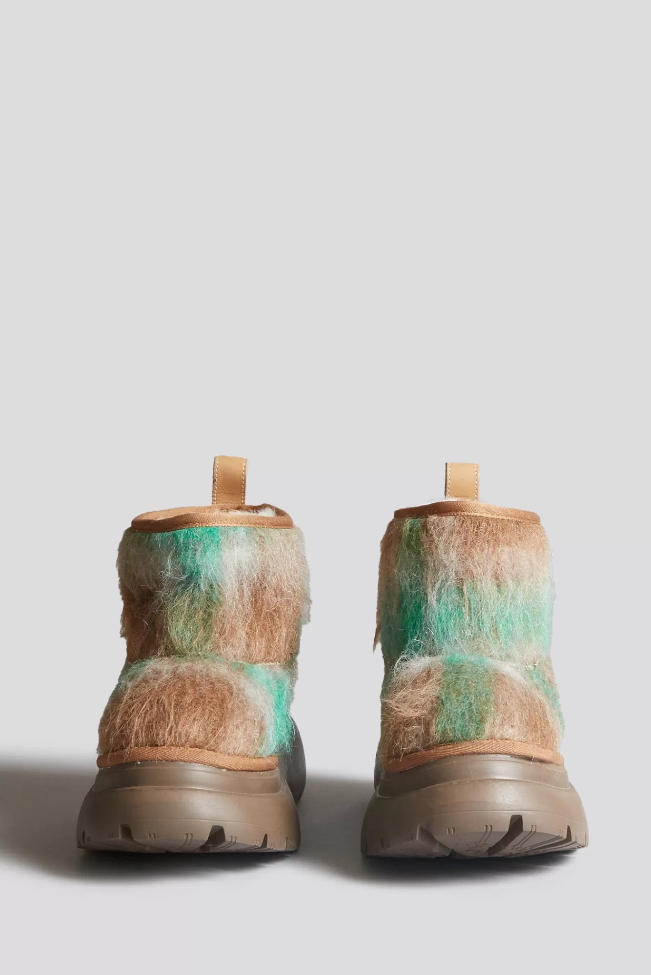 Boots<R13 CHUNKY SHEARLING BOOT - BRUSHED GREEN PLAID