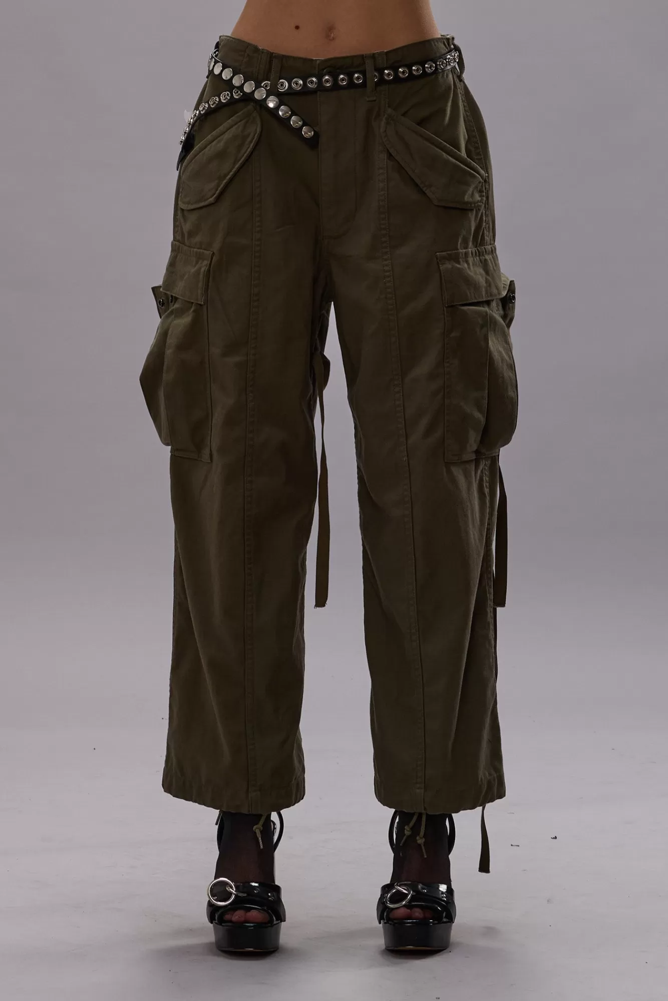 Pants & Shorts<R13 CROPPED CARGO - VINTAGE OLIVE DRAB