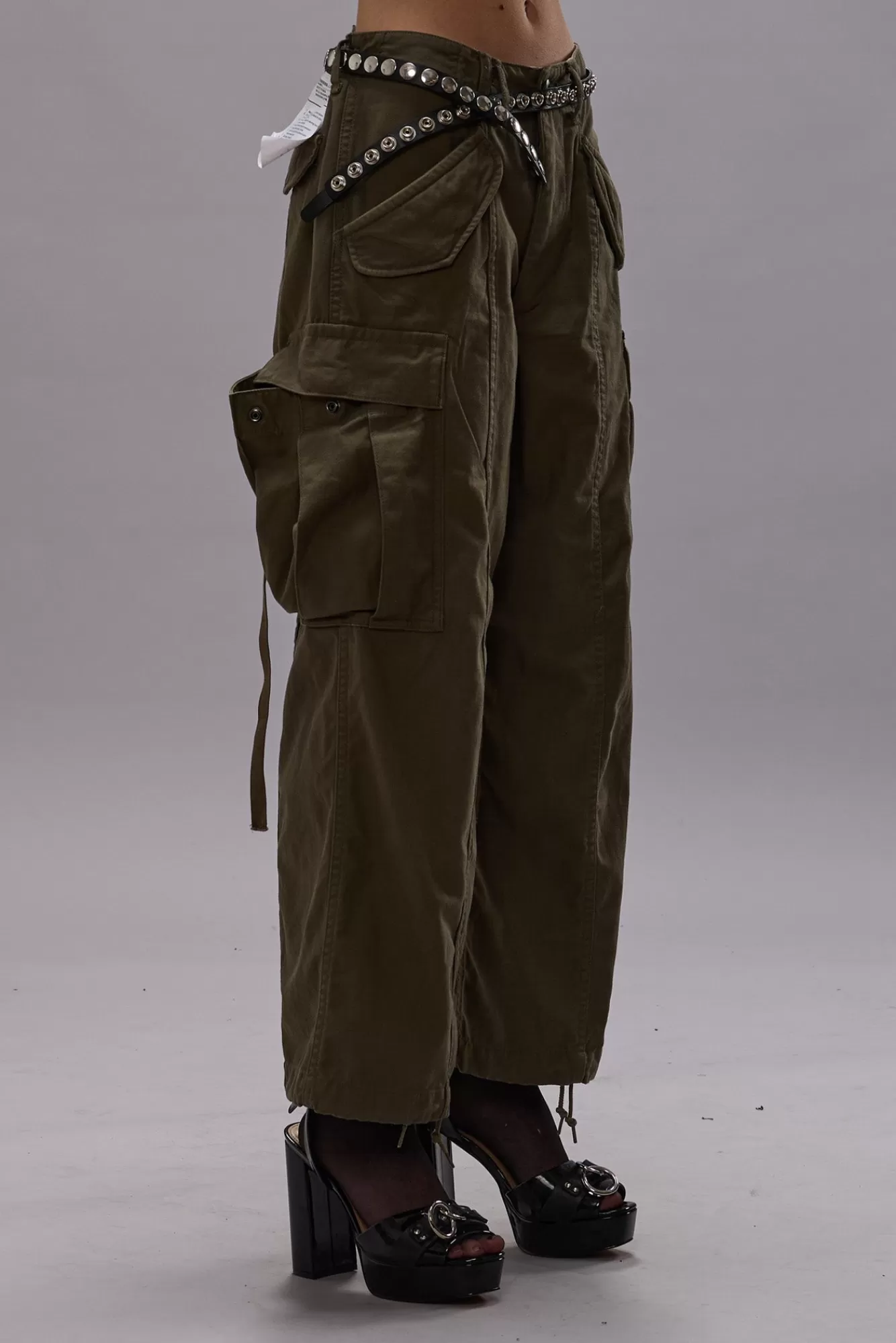 Pants & Shorts<R13 CROPPED CARGO - VINTAGE OLIVE DRAB