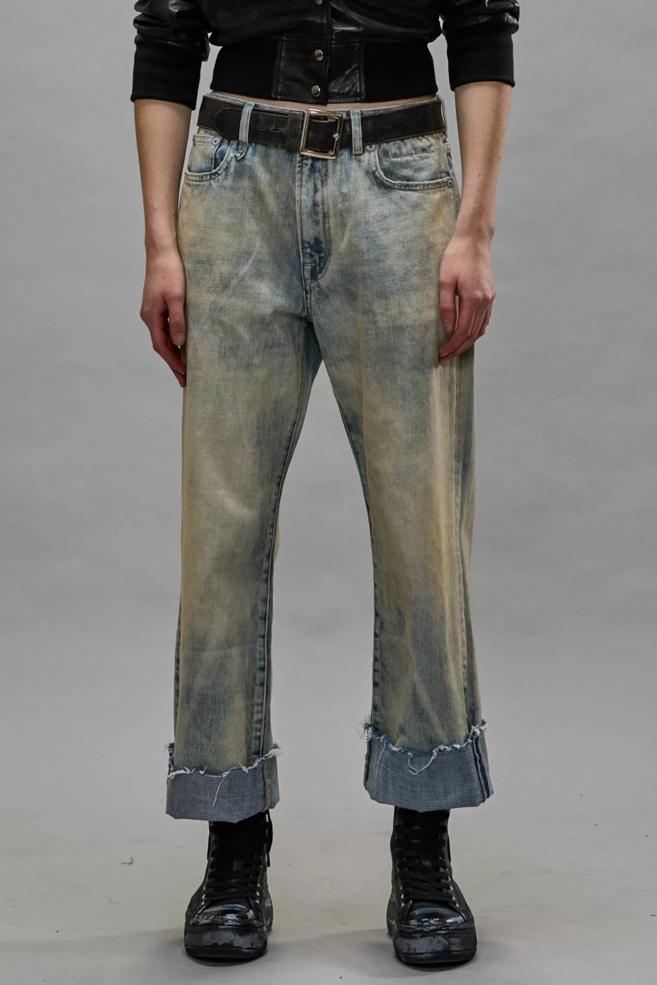 Boyfriend<R13 CUFFED X-BOYFRIEND - VINTAGE ASH BLUE