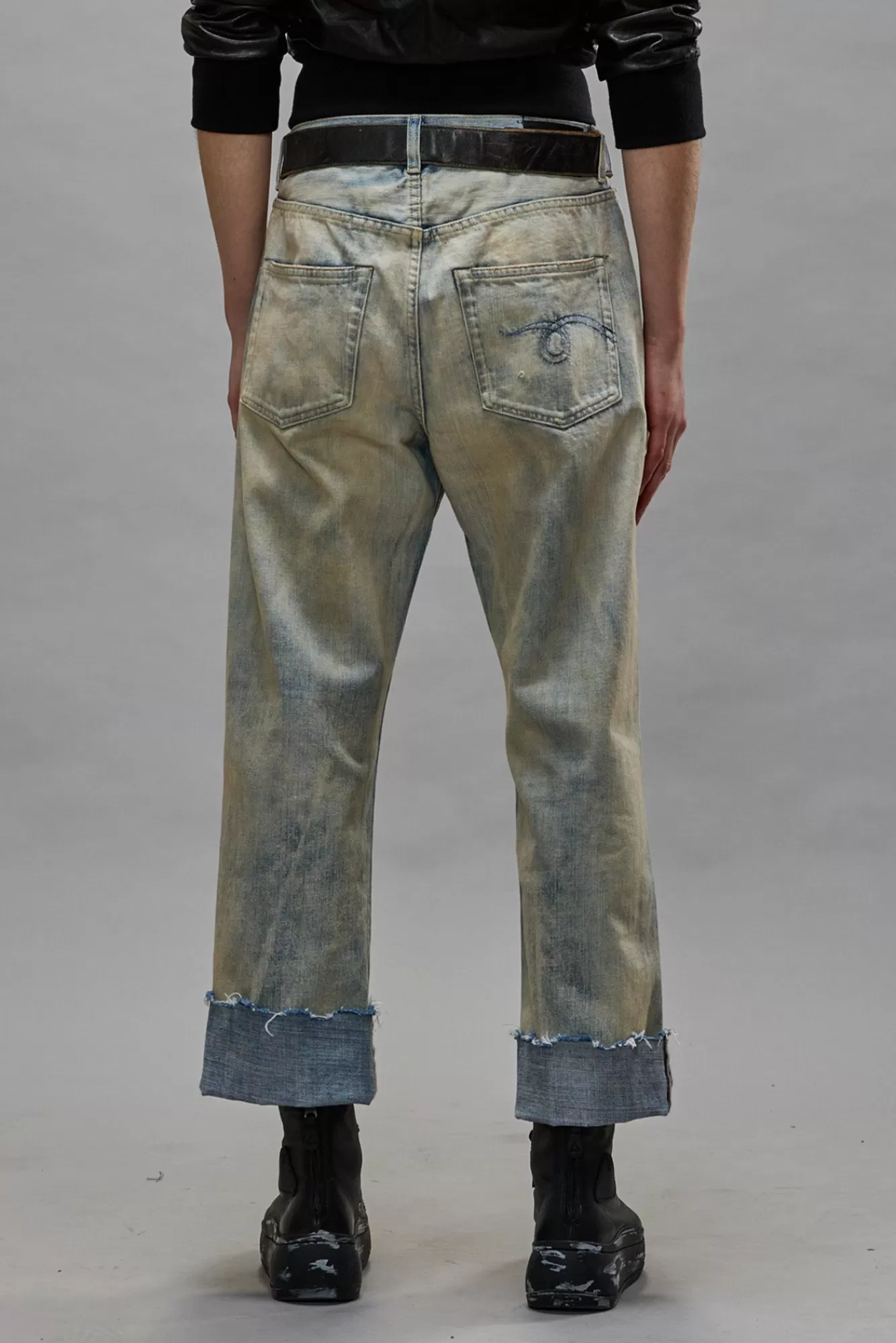 Boyfriend<R13 CUFFED X-BOYFRIEND - VINTAGE ASH BLUE
