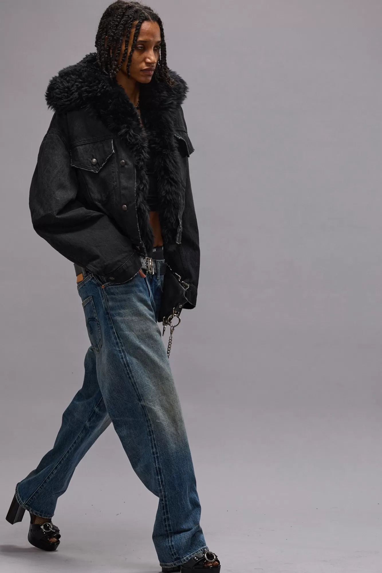 Boyfriend<R13 CUFFED X-BOYFRIEND JEAN - ASPEN SELVEDGE BLUE