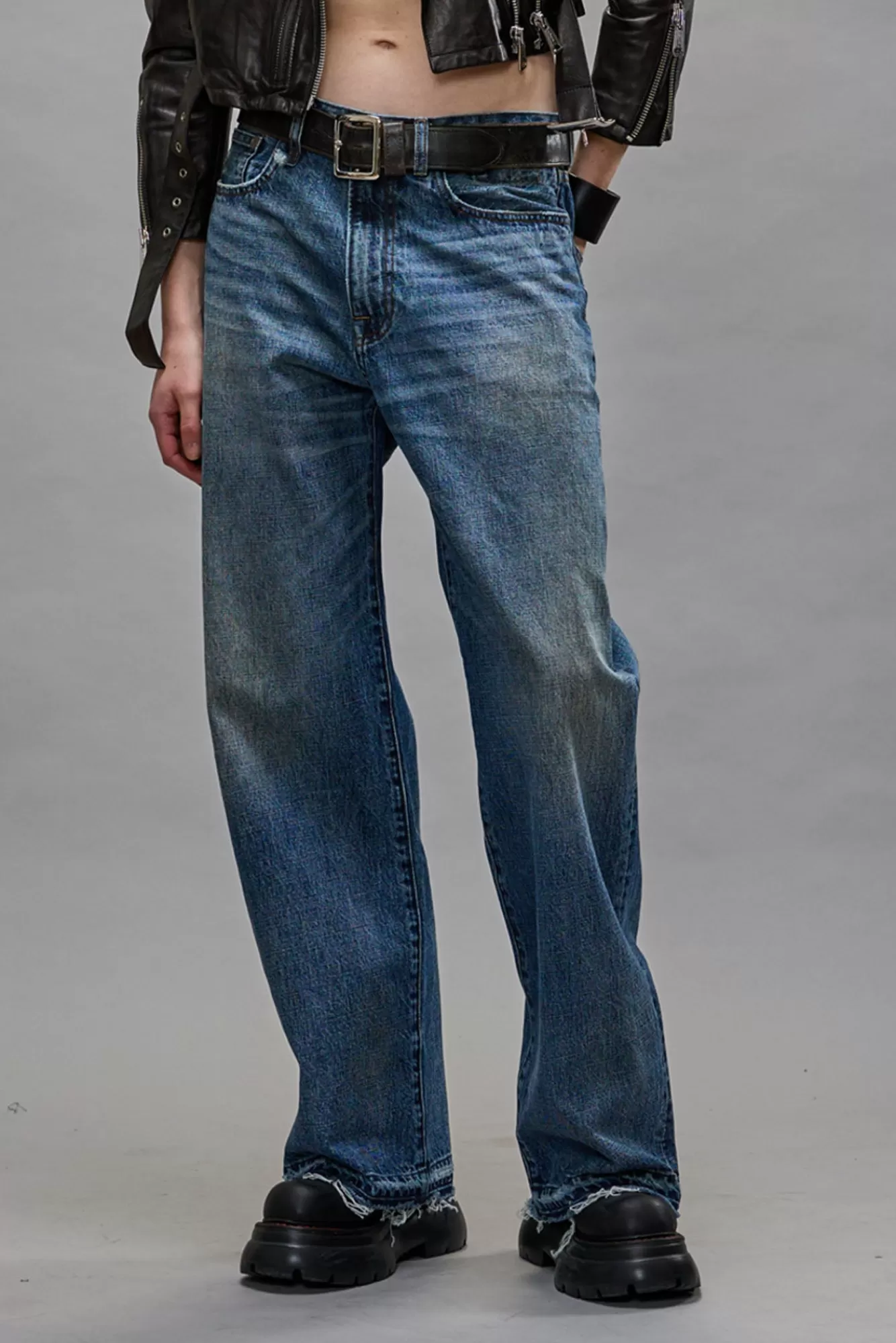 Wide Leg<R13 D'ARCY LOOSE JEAN - BARTER INDIGO