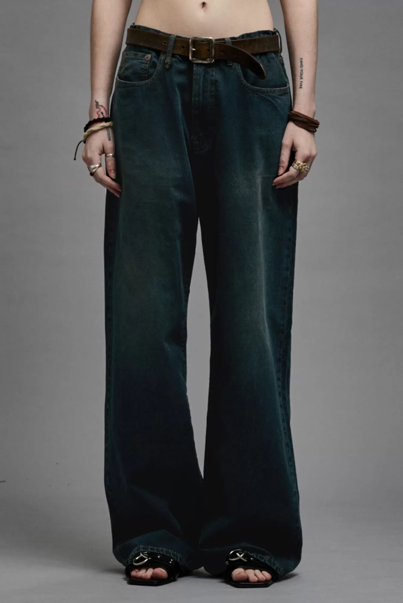 Wide Leg<R13 D'ARCY LOOSE JEAN - CAMDEN INDIGO