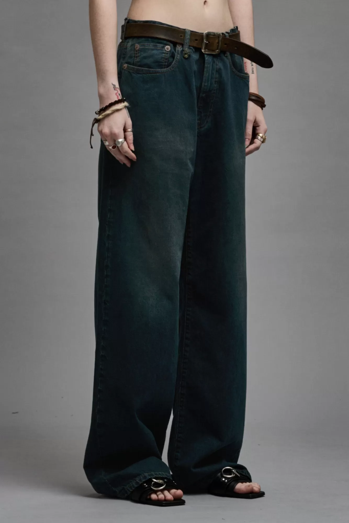 Wide Leg<R13 D'ARCY LOOSE JEAN - CAMDEN INDIGO