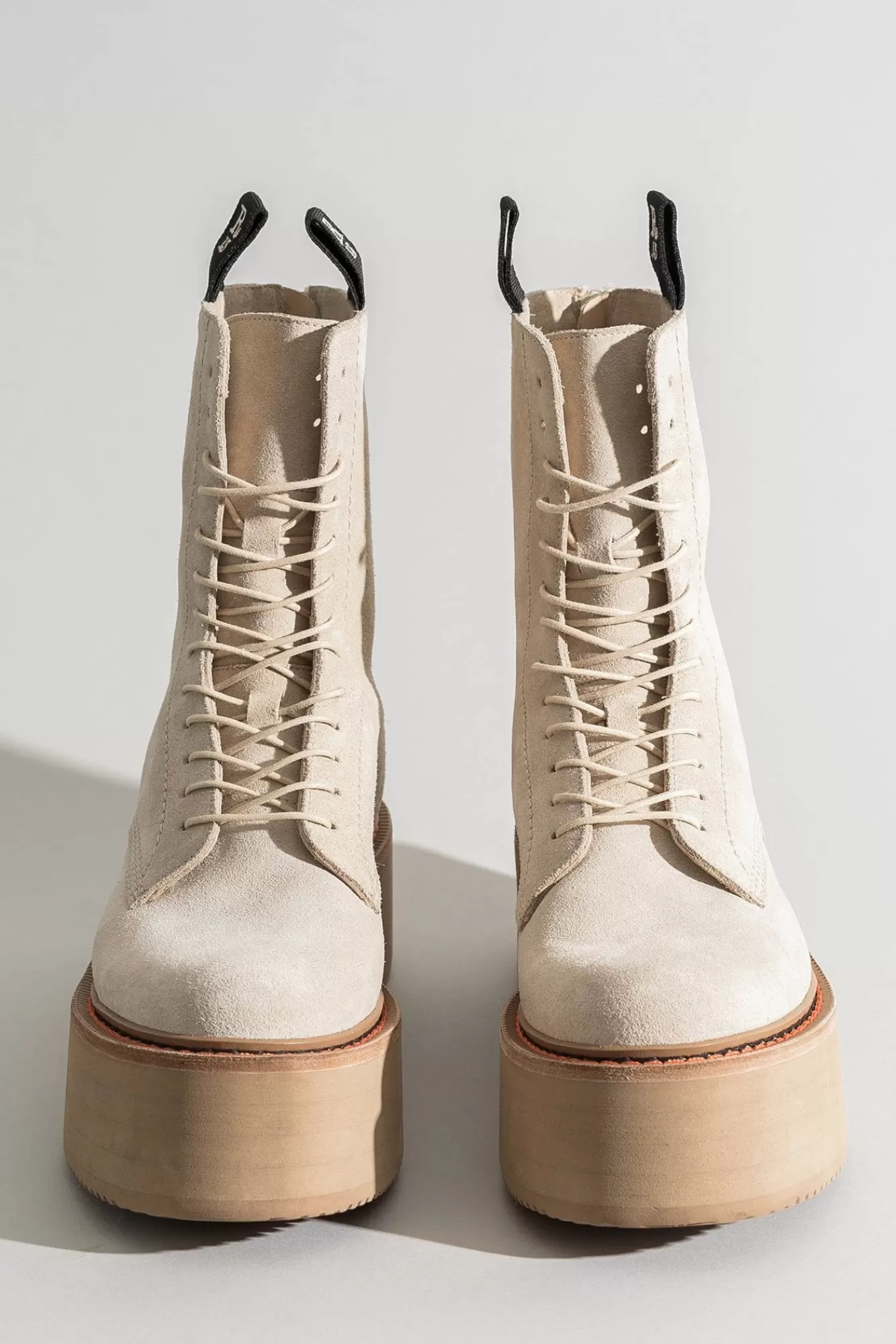 Boots<R13 DOUBLE STACK BOOT - KHAKI SUEDE