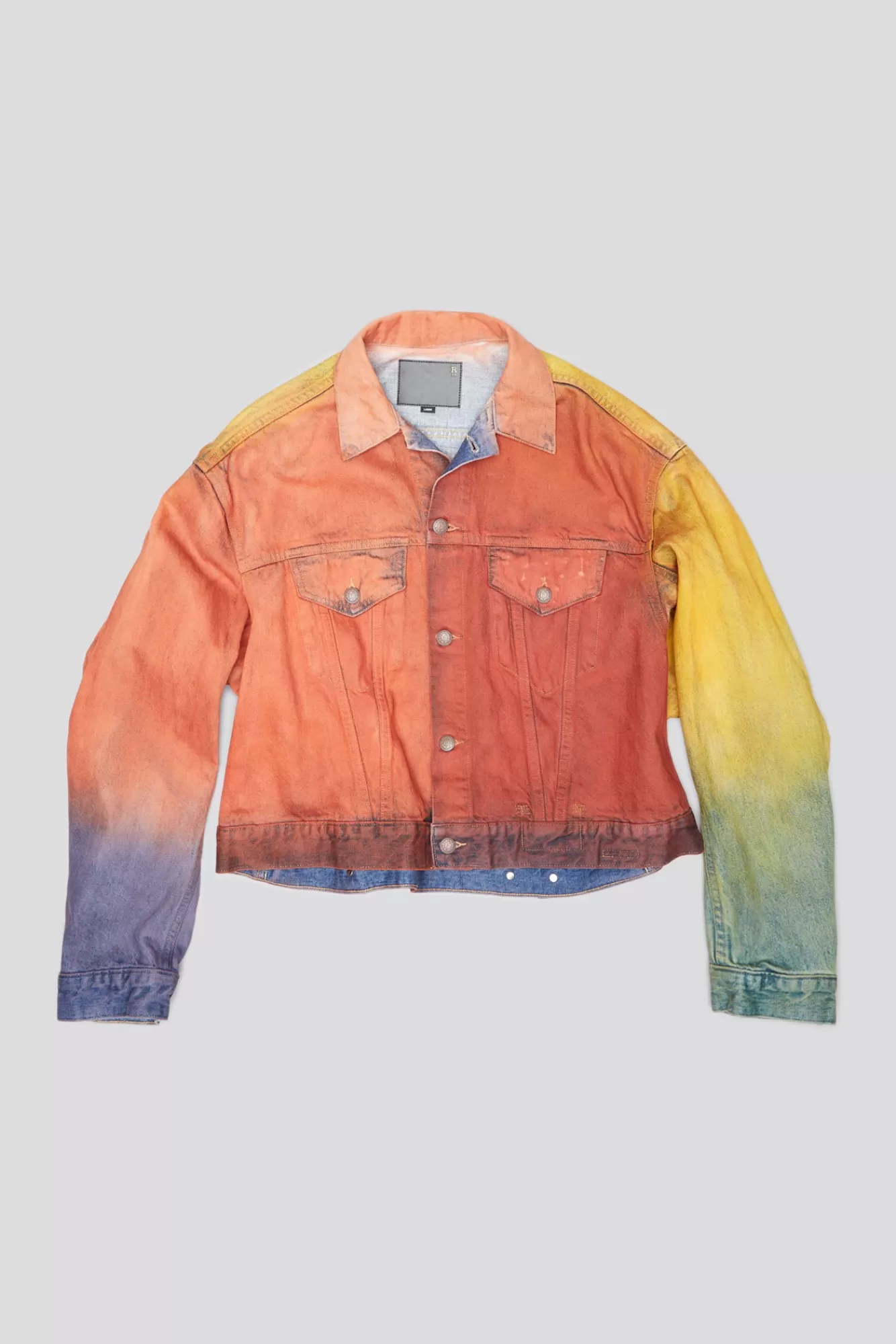 Jackets & Coats<R13 ELI BOXY TRUCKER JACKET - MULTICOLOR SPRAY DYE
