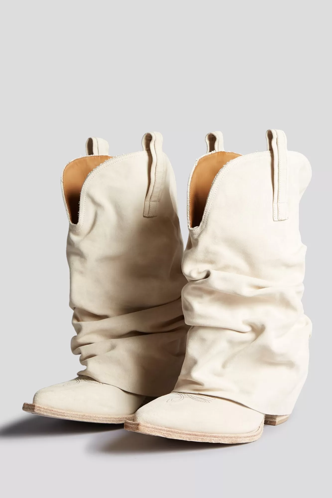 Boots | Cowboys<R13 LOW RIDER COWBOY BOOT - IVORY