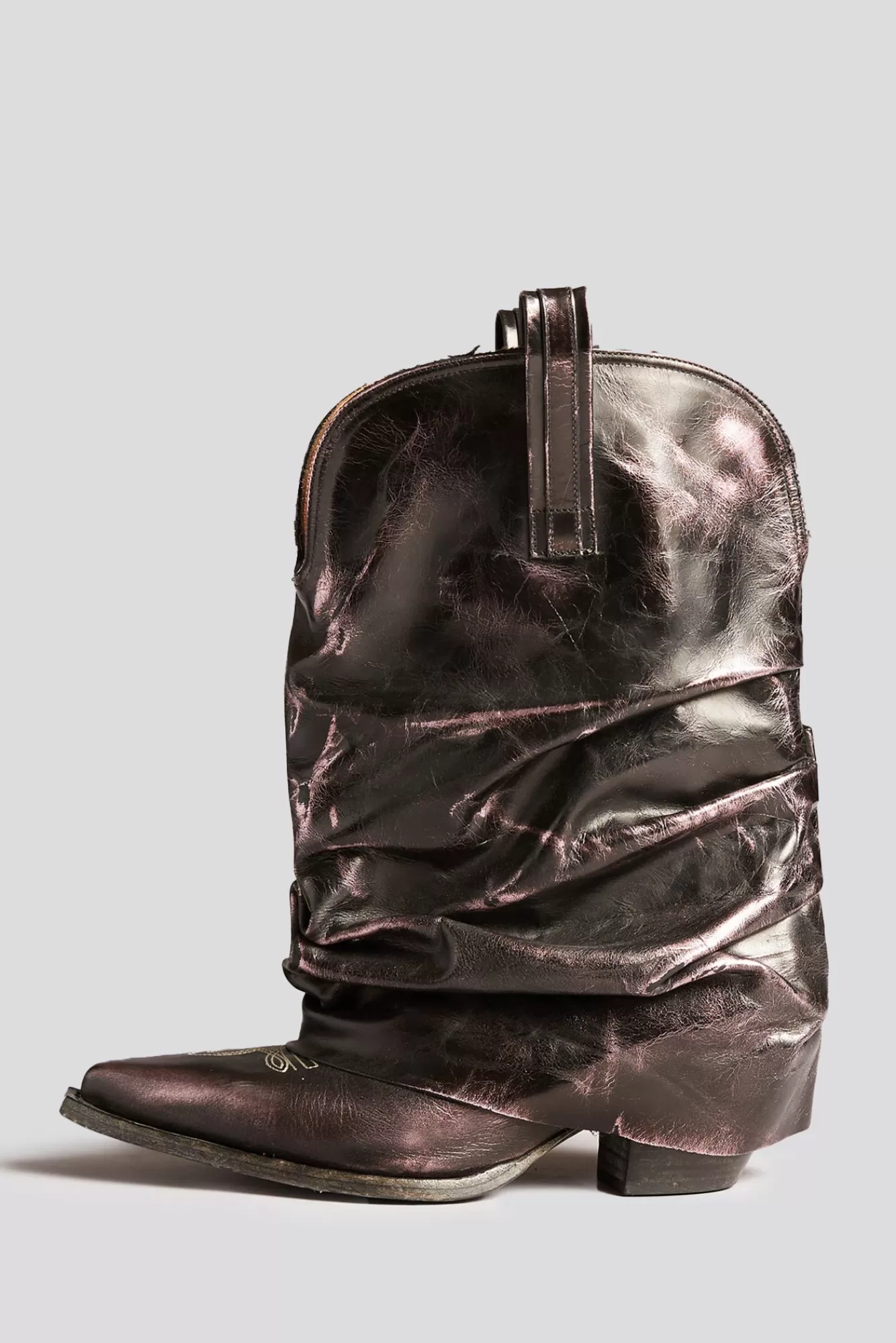 Cowboys<R13 LOW RIDER COWBOY BOOT - PINK SHINE