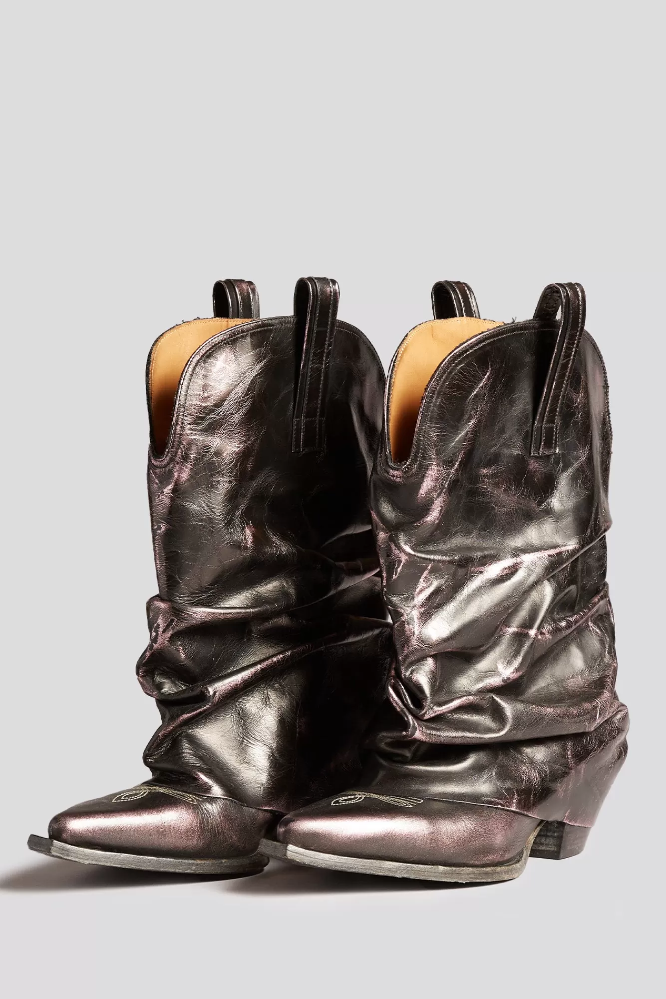 Cowboys<R13 LOW RIDER COWBOY BOOT - PINK SHINE