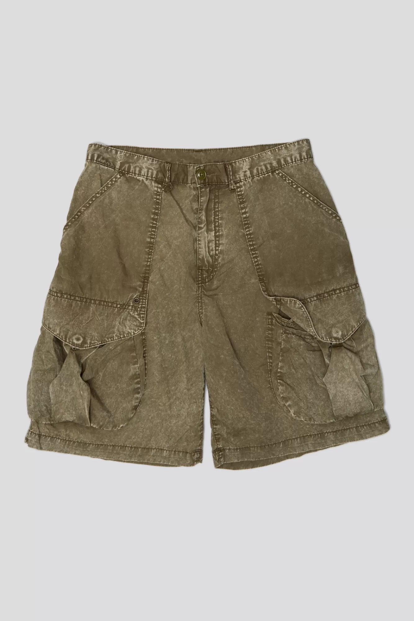 Pants & Shorts<R13 MULTIPOCKET RELAXED SHORT - OLIVE GARMENT DYE