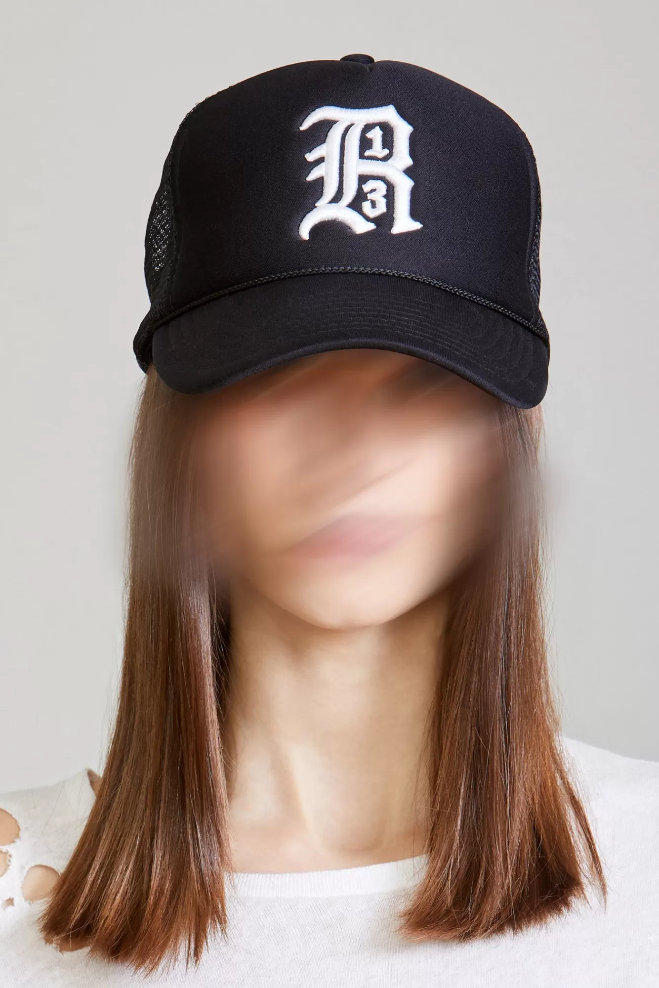 Hats<R13 TRUCKER HAT - BLACK