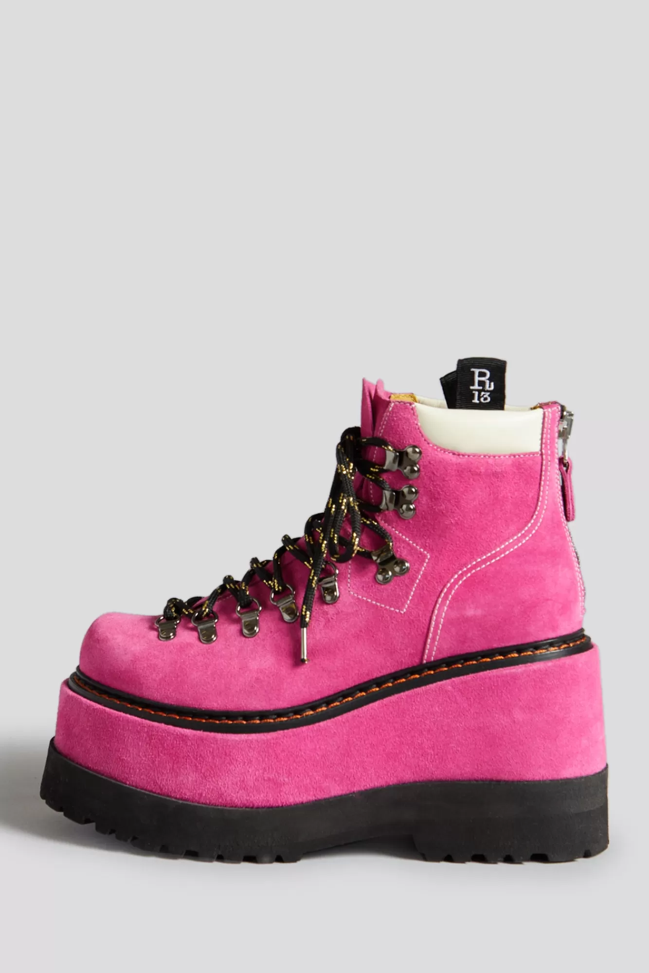 Boots<R13 TRAILBLAZER HIKING BOOT - PINK SUEDE