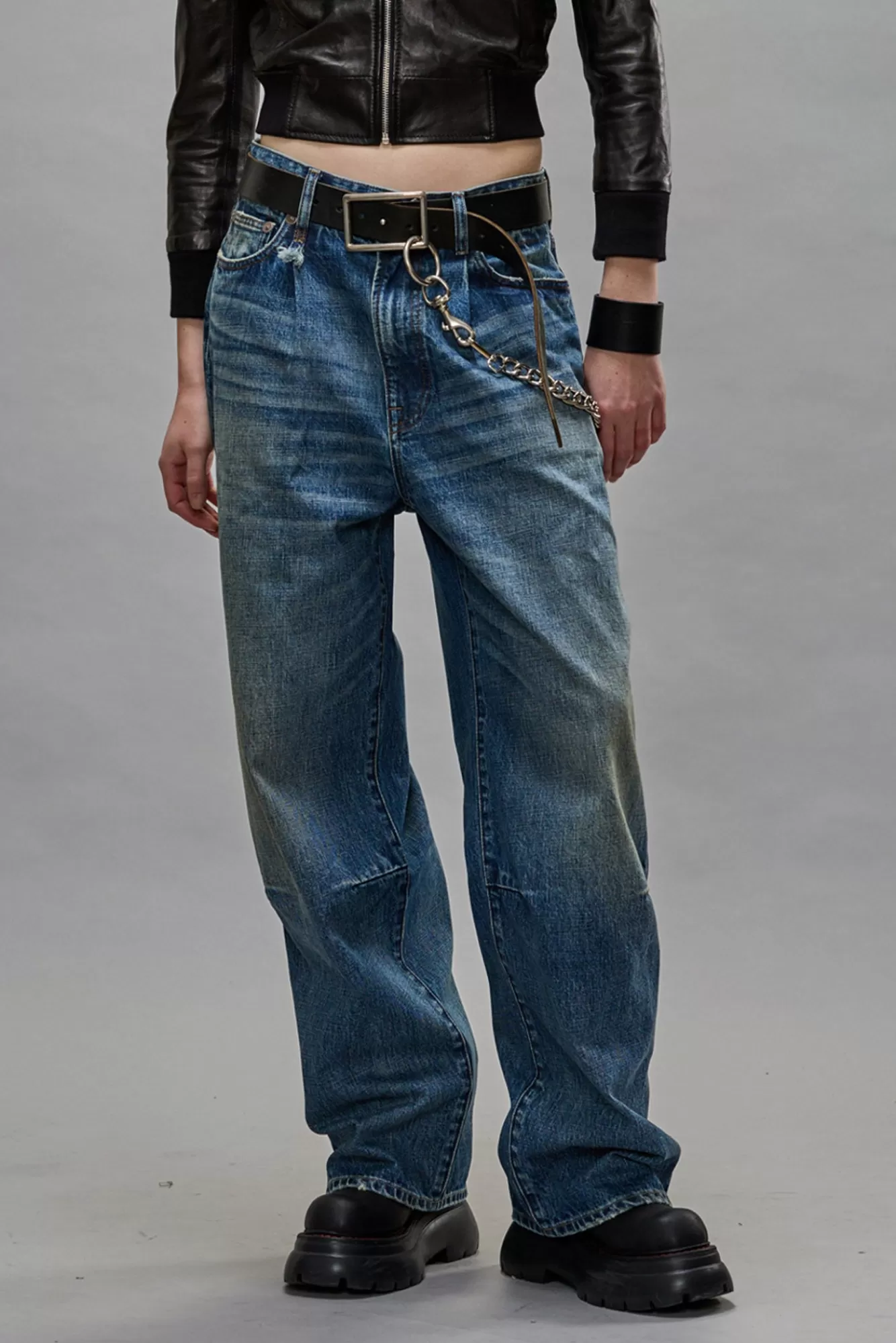 Wide Leg<R13 WAYNE JEAN - DAWSON BLUE