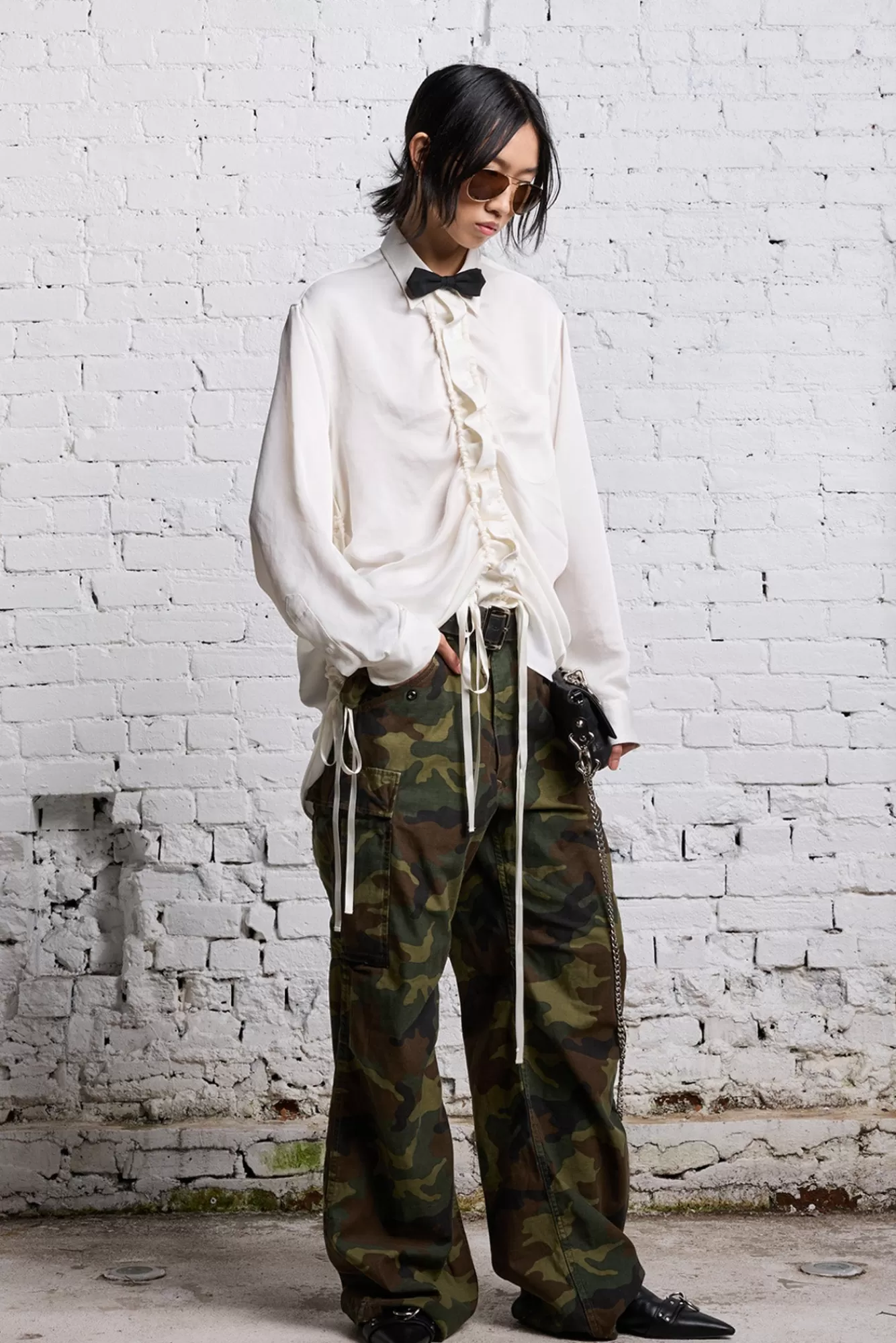 Pants & Shorts<R13 WIDE LEG CARGO - CAMO